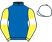 Royal blue, yellow sleeves, white armlets, white cap}