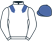 White, royal blue epaulettes, white sleeves, royal blue cap}