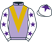 Mauve, gold chevron, white sleeves, purple stars, white cap, purple star}