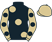 Black, large beige spots, beige sleeves, black spots, beige cap}
