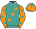 Emerald green, orange diagonal stars, white collar, orange sleeves, e green stars, orange}