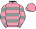 Rose pink, grey hoops, hooped sleeves, rose pink cap}
