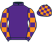 Purple, purple and orange check sleeves and cap}