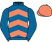 Kingfisher, tangerine chevrons and cap}