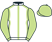 White, light green seams, sleeves and cap}