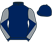 Dark blue, grey and dark blue diabolo on sleeves}