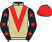 Beige, red chevron, black sleeves, red stars, red cap}