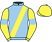 Light blue, yellow sash, yellow sleeves, light blue armlets, yellow cap}
