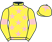 Yellow, pink stars, armlets and star on cap}