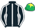 Black, white seams, emerald green cap, yellow star}