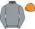 Grey, orange cap}