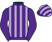 Purple & mauve stripes, purple sleeves, striped cap}