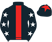 Black, red stripe, black sleeves, white stars, black cap, red star}