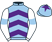 Light blue, purple chevrons, white sleeves, light blue armlets, light blue cap, purple star}