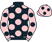 Black, pink spots, pink sleeves, black spots and cap}