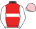 Red, white hoop, white sleeves, pink cap}