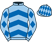 Light blue, royal blue chevrons, diamonds on sleeves and cap}