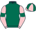 Dark green, pink sleeves, dark green armlets, quartered cap}