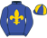 Blue, gold fleur de lis, blue sleeves, quartered cap}