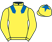 Yellow, royal blue epaulettes, royal blue star on cap}