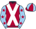 Maroon, white cross belts, light blue sleeves, maroon stars, maroon and light blue quartered cap}