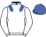 White, royal blue epaulettes, white sleeves, royal blue cap}