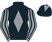 Black, grey diamond, grey and black striped sleeves, black cap, grey diamond}