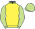Yellow, light green sleeves and cap}
