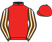 Red, brown and white striped sleeves}