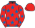 Red, royal blue stars, red cap}