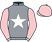 Grey, white star, pink sleeves and cap}