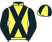 Yellow, black cross belts and sleeves, quartered cap}