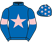Royal blue, pink star, armlets and stars on cap}