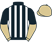 Black and white stripes, black and beige halved sleeves, beige cap