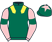Dark green, yellow epaulets, pink sleeves, dark green armlets, dark green cap, pink star}