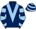 Dark blue, light blue chevron, hooped sleeves and cap}
