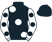 Black, large white spots, white sleeves, black spots}