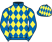 Royal blue and yellow diamonds}