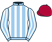 Light blue and white stripes, maroon cap