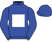 Blue, white square, blue sleeves and cap}