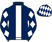 Dark blue, white stripe, diamonds on sleeves and cap}