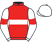 Red, white hoop, white sleeves, red armlets, white cap}