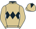 Beige, black triple diamond and diamond on cap}