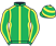 Emerald green, yellow seams, hooped cap}