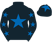 Black, royal blue star, black sleeves, royal blue stars, black cap, royal blue star}