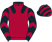 Maroon, black epaulets, black and maroon chevrons on sleeves, striped cap}