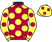 Maroon, yellow spots, yellow sleeves, maroon spots and cap}