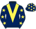Dark blue, yellow chevron, dark blue sleeves, yellow stars, dark blue cap, yellow stars}