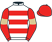 White, red hoops, red sleeves, beige armlets, red cap}