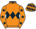 Orange, black triple diamond, orange sleeves, black stars, orange cap, black diamonds}